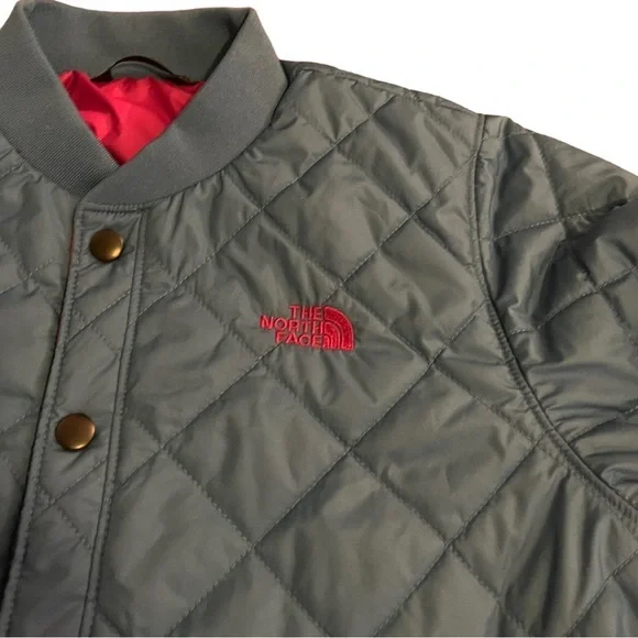 The North Face Button Up Bomber Jacket | Blue & Pink | Women’s Small - Picture 3 of 9